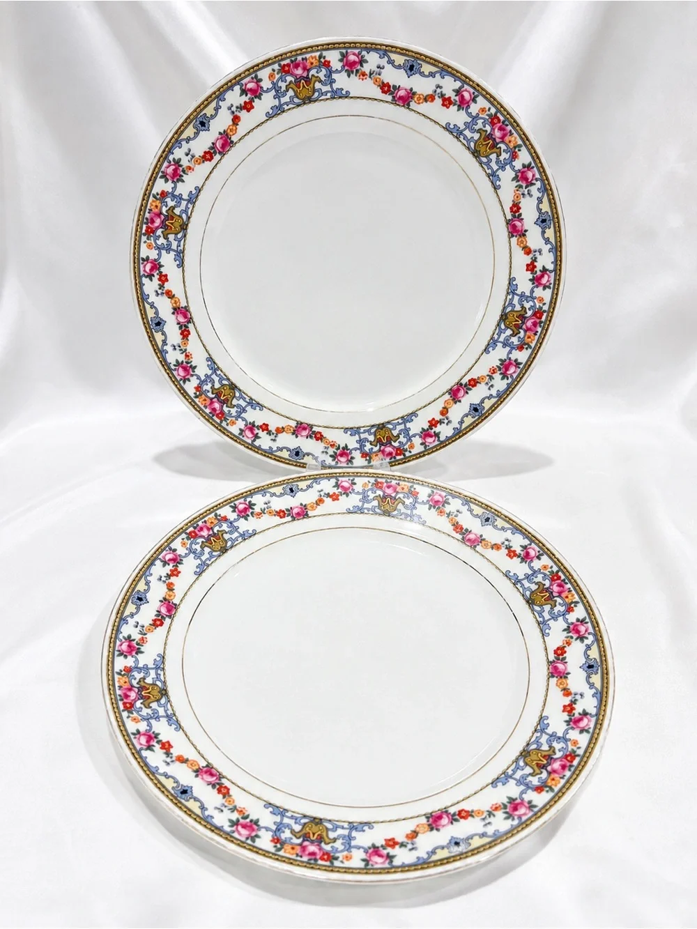 💥3/$20 Bohemia Ceramics Czech Floral Gold Trimmed Dinner Plates | Cottagecore